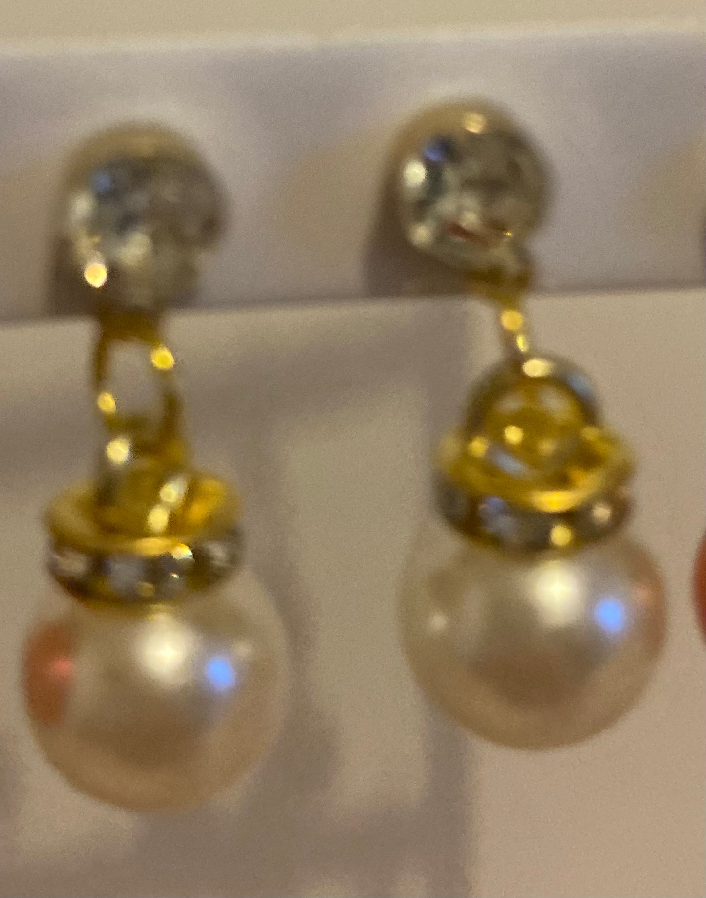 Boucles boules de noël et strass