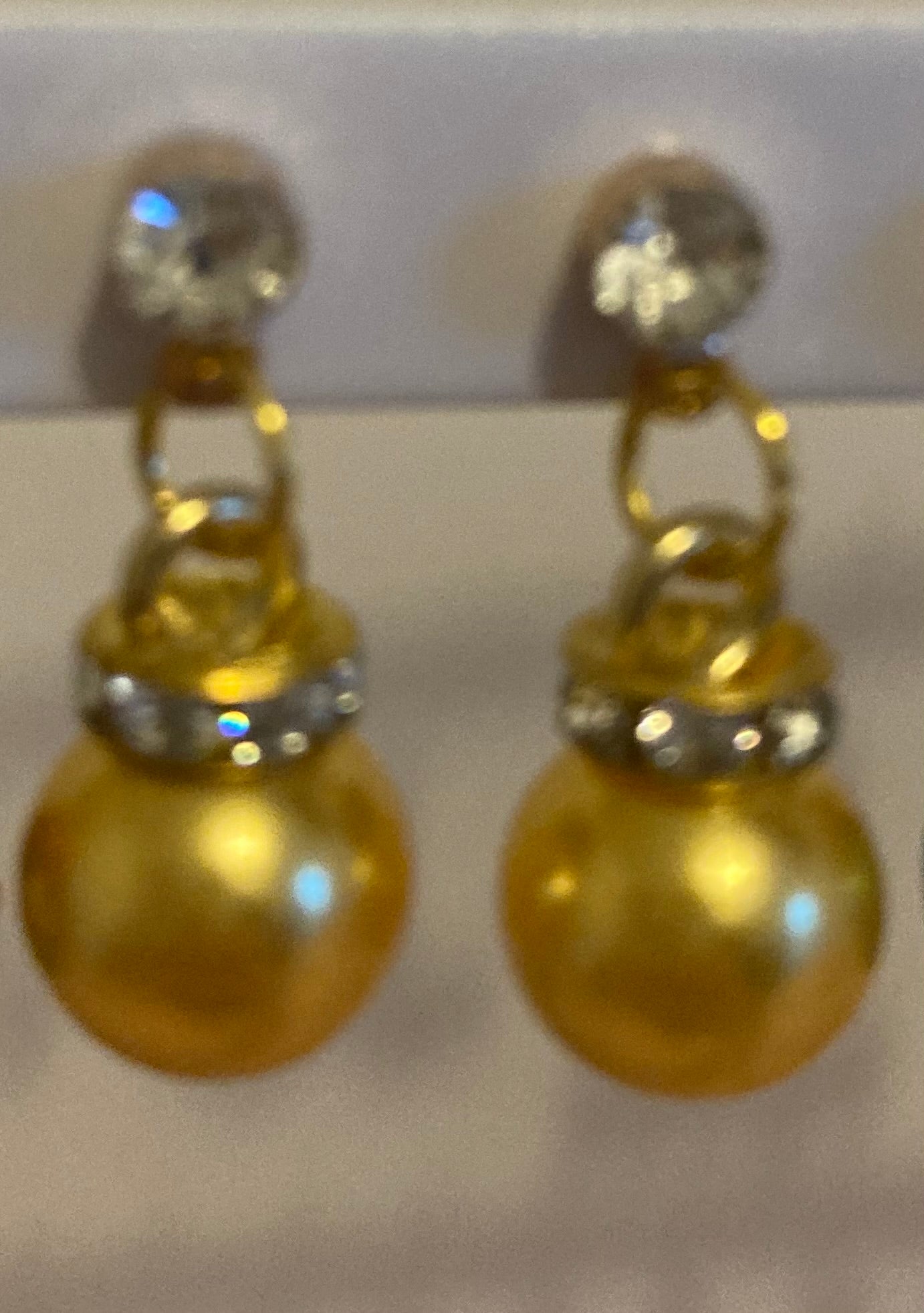 Boucles boules de noël et strass