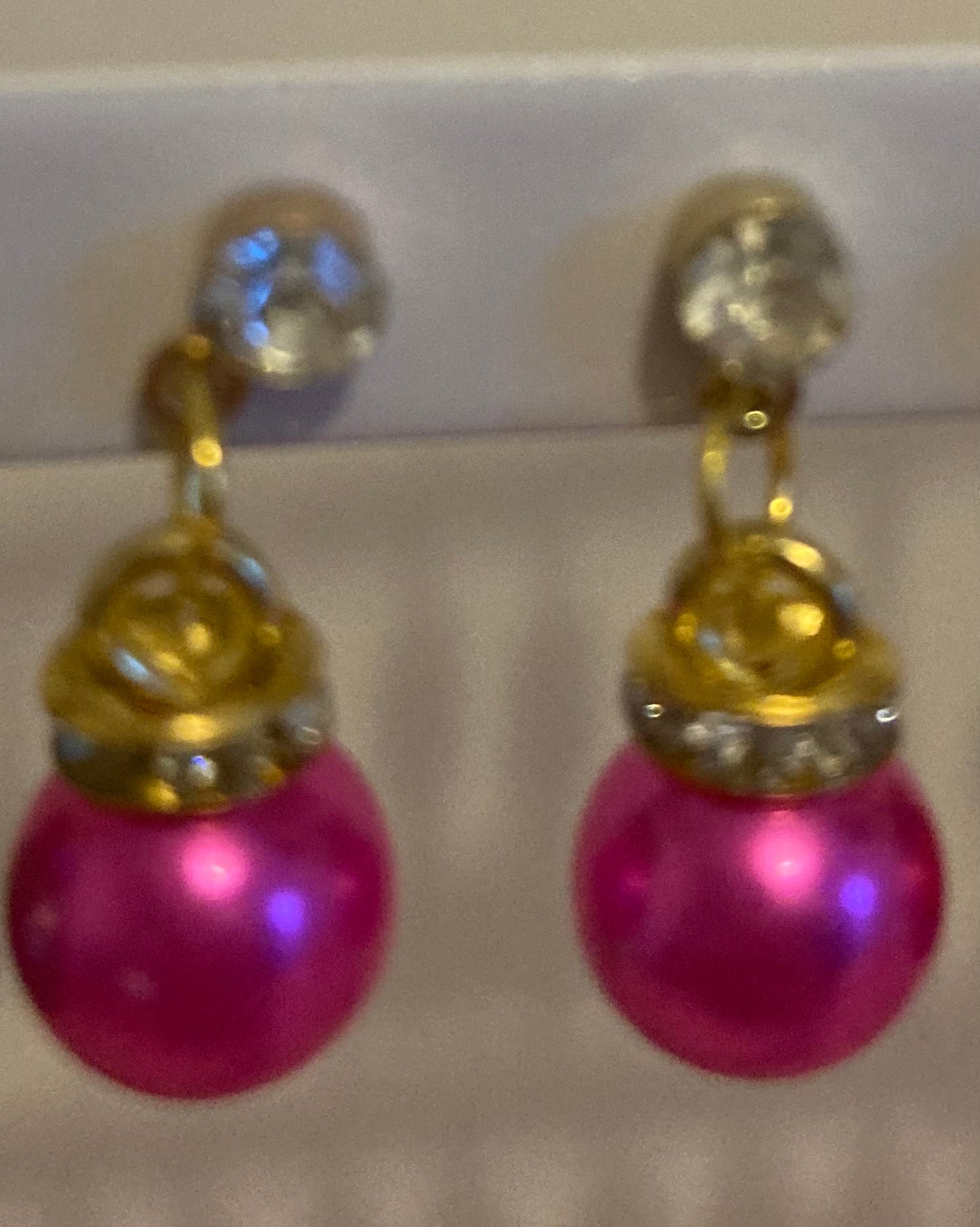 Boucles boules de noël et strass