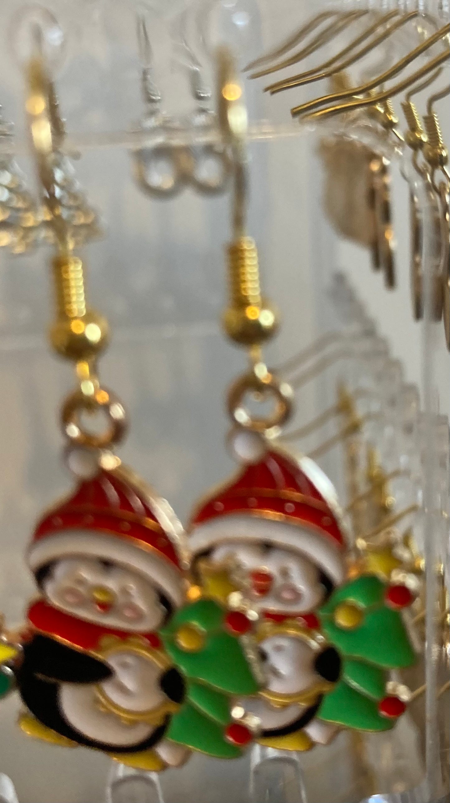 Boucles pingouin de noël