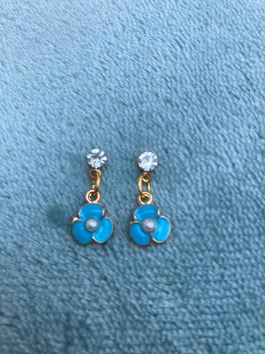 Boucles d'oreilles "Aline" bleues